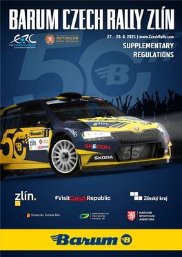 Barum Czech Rally Zlin 2021 Supplementary Regulations
