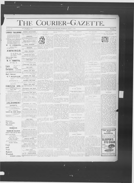 Courier Gazette: Tuesday, May 9 1893