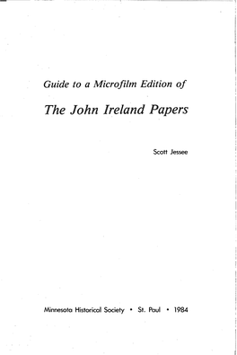 Guide to a Microfilm Edition of the John