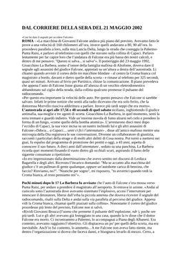 Dal Corriere Della Sera Del 21 Maggio 2002