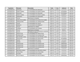 Expediente Municipio Demandado Fecha Hora Audiencia Mesa TECA/00489/2016 CAPULHUAC H