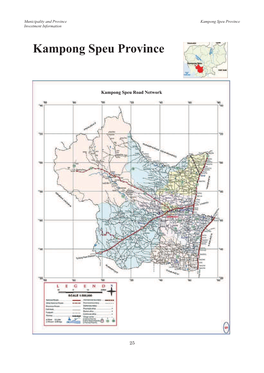 Kampong Speu Province Investment Information