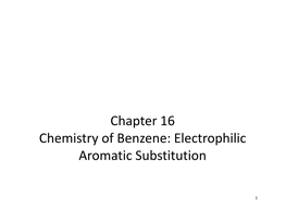 Electrophilic Aromatic Substitution