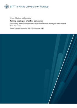 Pricing Strategies of Airline Companies