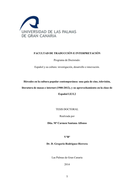 Una Guía De Cine, Televisión, Literatura De Masas E Internet (1900-2012), Y Su Aprovechamiento En La Clase De