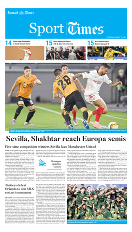 Sevilla, Shakhtar Reach Europa Semis