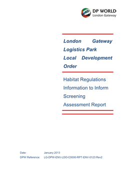 Local Development Order, Consideration of Habitats