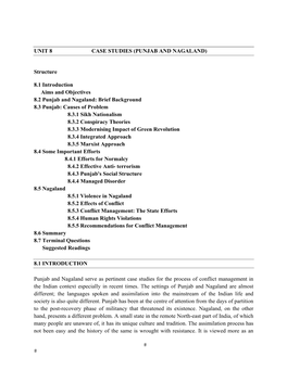 Unit 8 Case Studies (Punjab and Nagaland)