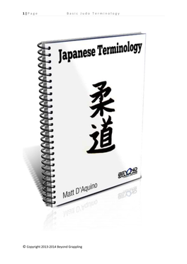 Page Basic Judo Terminology © Copyright 2013-2014 Beyond Grappling