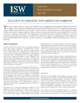 Fallout in Lebanon: the Impact of Yabroud