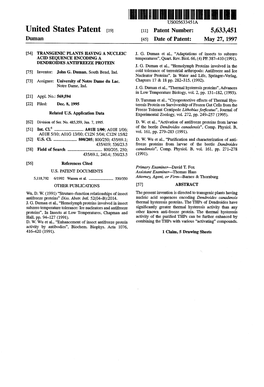 United States Patent (19. 11 Patent Number: 5,633,451 Duman 45 Date of Patent: May 27, 1997