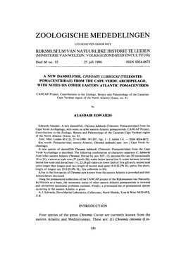 Zoologische Mededelingen