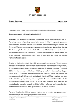 Press Release May 7, 2018