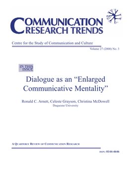 Dialogue As an “Enlarged Communicative Mentality”