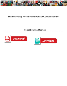 Thames Valley Police Fixed Penalty Contact Number