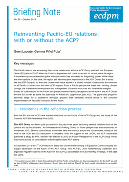 The Future of Pacific-EU Relations