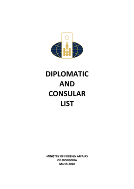 Diplomatic and Consular List