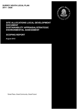 Site Allocations Local Development Document Sustainability Appraisal