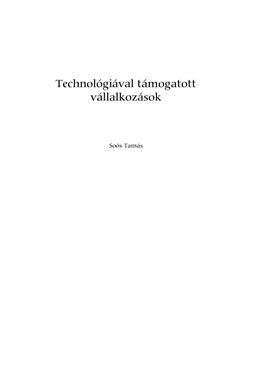 Technológiával Támogatott Vállalkozások