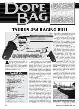 TAURUS 454 RAGING BULL Handers