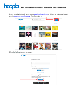 Using Hoopla to Borrow Ebooks, Audiobooks, Music and Movies