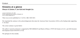 Kinesins at a Glance Sharyn A