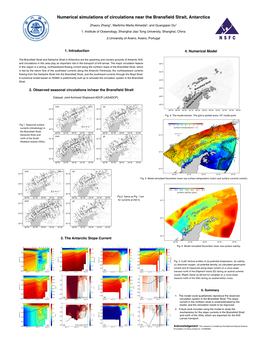 Numerical Simulations of Circulations Near the Bransfield Strait, Antarctica