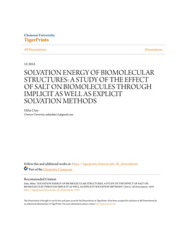 Solvation Energy of Biomolecular