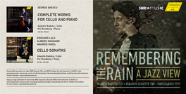 Booklet CD Remembering the Rain Hypenation.Cdr