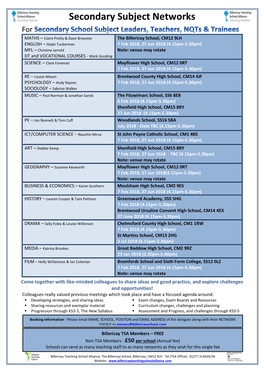 Secondary Subject Networks