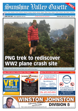PNG Trek to Rediscover WW2 Plane Crash Site