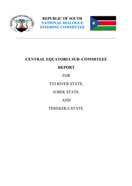 Central Equatoria Sub–Commiteee Report for Yei