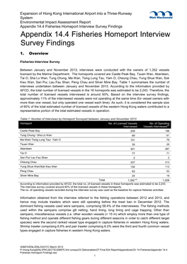 Appendix 14.4 Fisheries Homeport Findings (With Annexes).Pdf