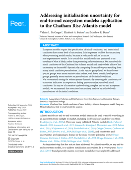 Application to the Chatham Rise Atlantis Model