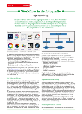 Workflow in De Fotografie Isja Nederbragt