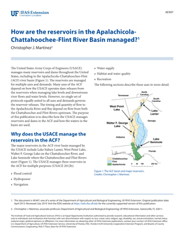 How Are the Reservoirs in the Apalachicola- Chattahoochee-Flint River Basin Managed?1 Christopher J
