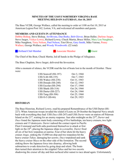 1 Minutes of the Ussvi Northern Virginia