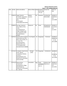 LTPT Subsidy Beneficiaries 2013-14