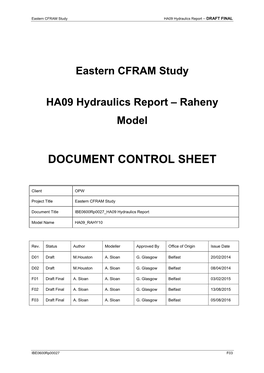 Eastern CFRAM Study HA09 Hydraulics Report – Raheny Model