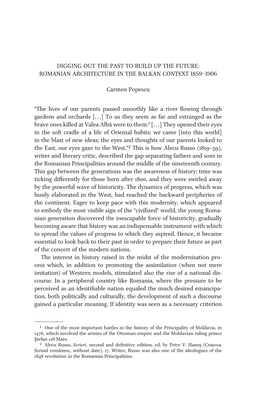 Romanian Architecture in the Balkan Context 1859–1906 Carmen