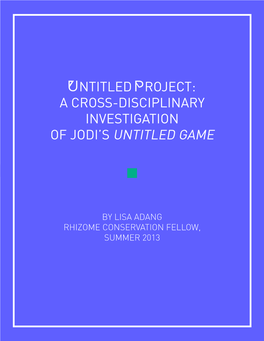 Of Jodi's Untitled Game