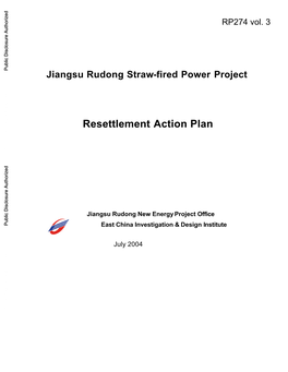 Jiangsu Rudong Straw-Fired Power Project