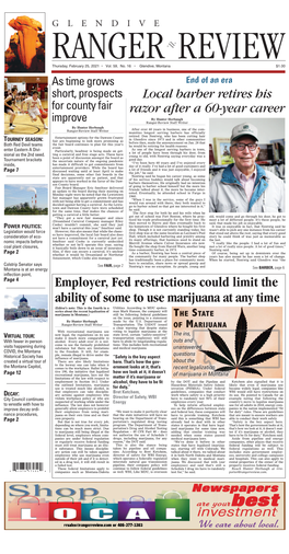 Glendive Ranger-Review Thursday, February 25, 2021฀•฀Page 2Glendive