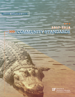 Community Standardsstandards Uf Housing & Residence Education - Community Standards Table of Contents