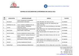 Centrele De Documentare Și Informare Din Județul Dolj