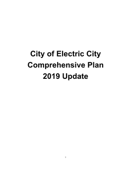 City of Electric City Comprehensive Plan 2019 Update