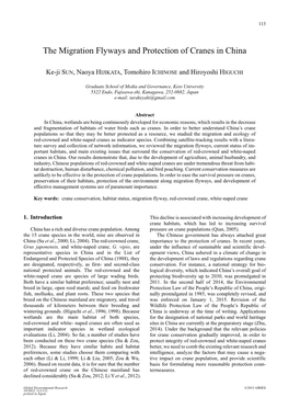 The Migration Flyways and Protection of Cranes in China