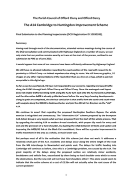 The A14 Cambridge to Huntingdon Improvement Scheme