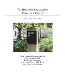 The Graduate Program in Computer Science