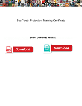 Bsa Youth Protection Training Certificate